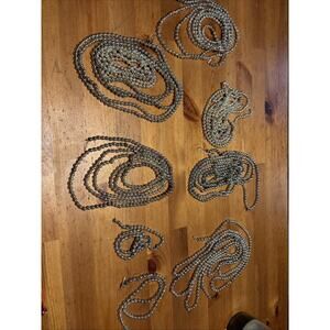 Lot Strands Vintage Mercury Glass Bead Christmas Tree Garland 45 ft